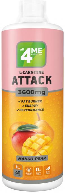 Л-карнитин 4Me L-Carnitine + Guarana ATTACK, 500 мл