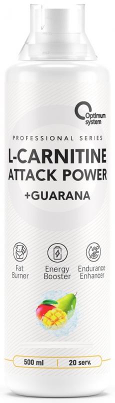 Л-карнитин Optimum System L-Carnitine Attack Power + гуарана 500мл